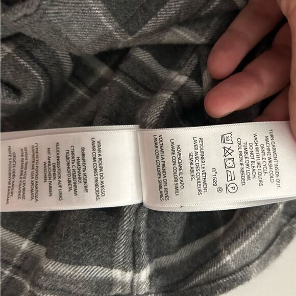 Polo Ralph Lauren Gray Plaid Cotton Elbow Patch Flannel Shirt Size Large - Picture 5 of 10